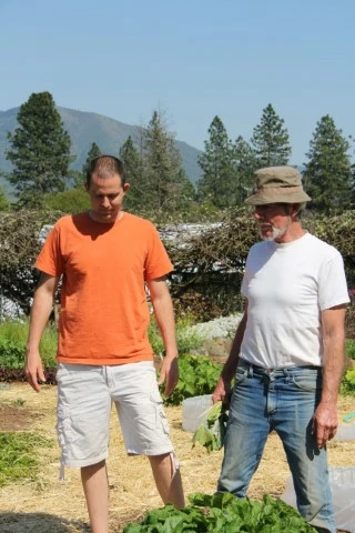 Jason gardening with his Dad.